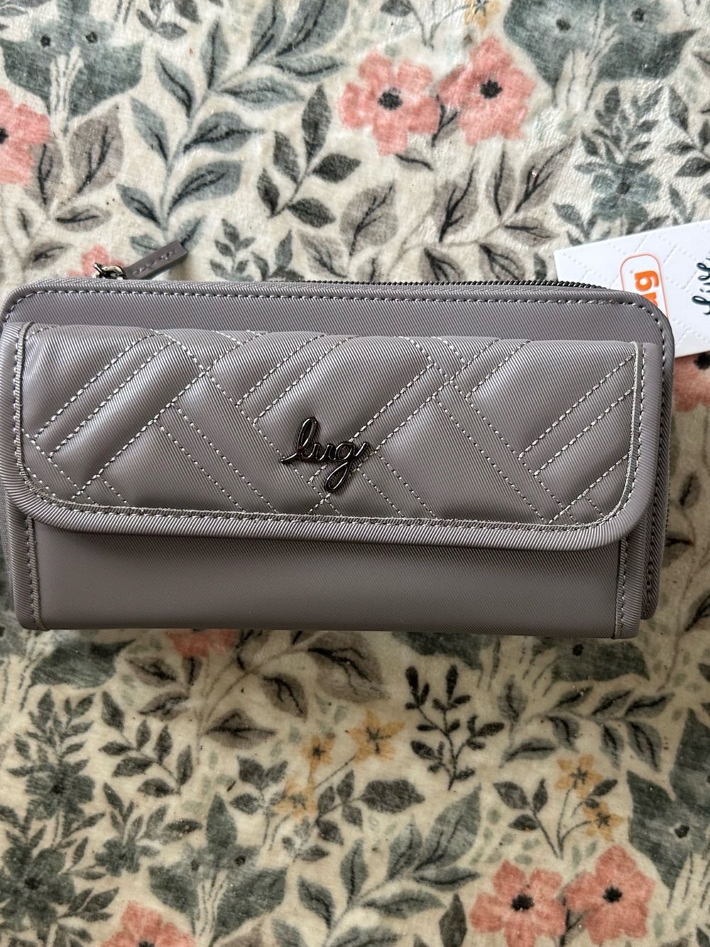 Kickflip  Quilted Light Gray RFID Wallet